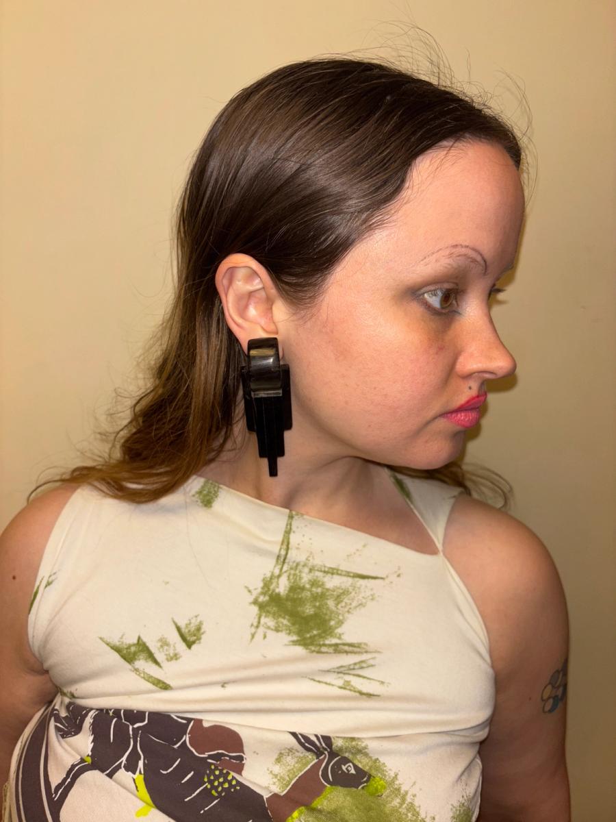 30s or 40s Bakelite Skyscraper Earrings product image