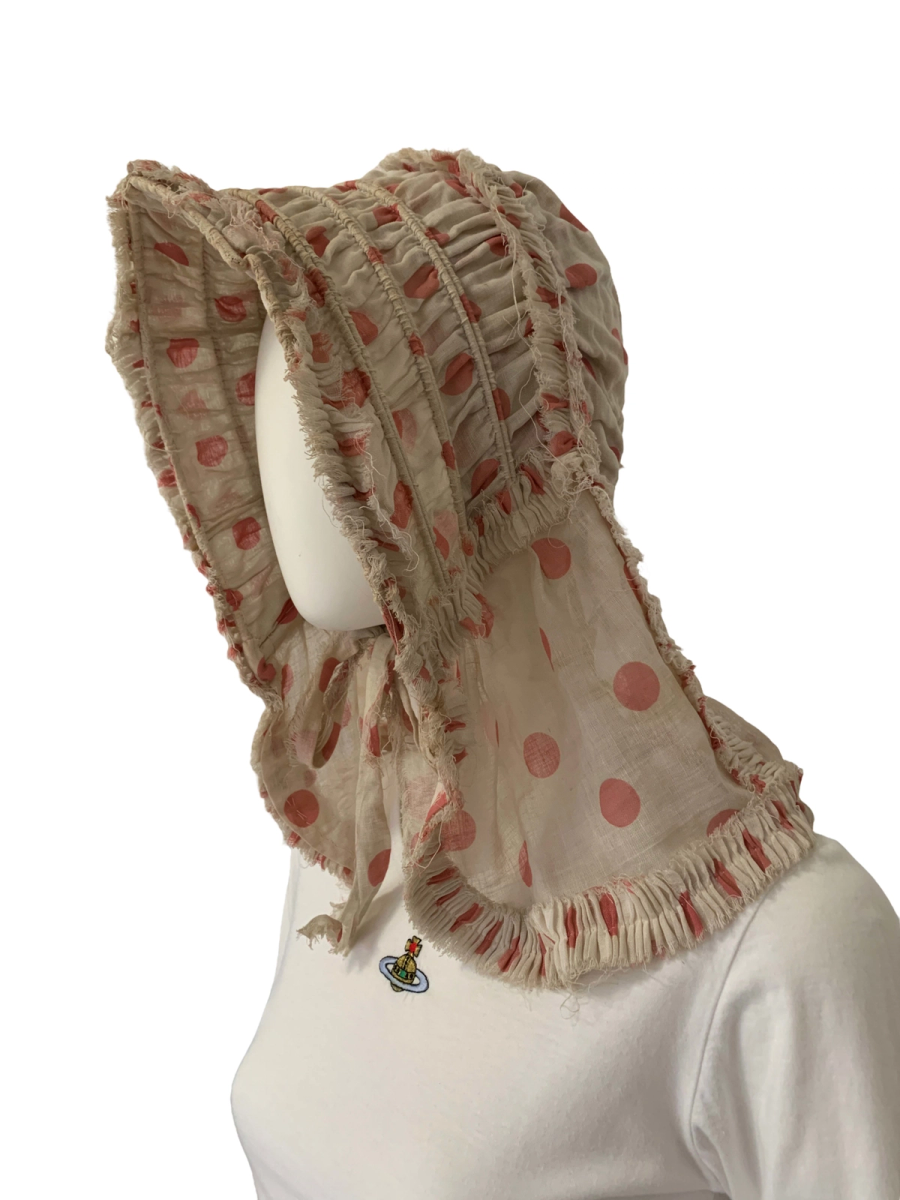 1800s Polka Dot French Sunbonnet