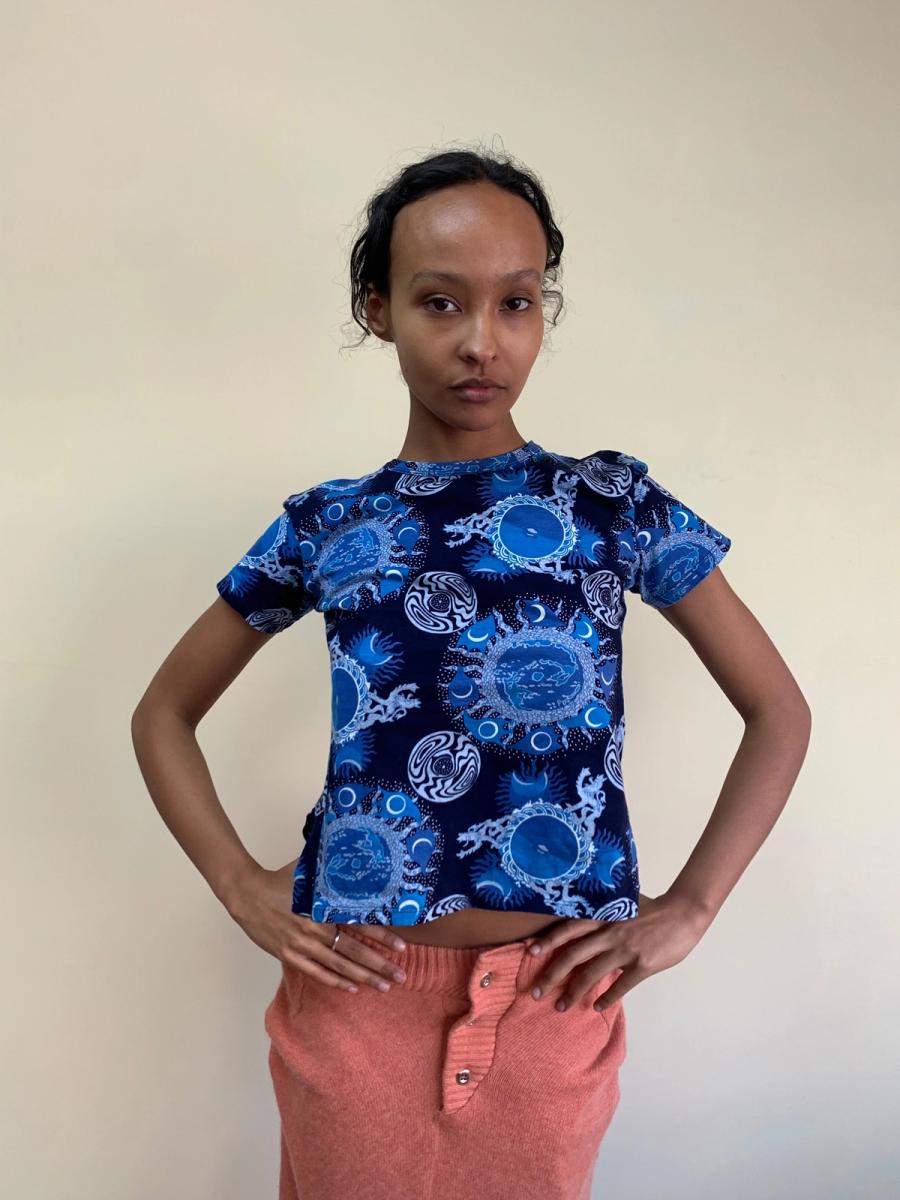 90s Vivienne Westwood Blue Galaxy Print T-shirt product image