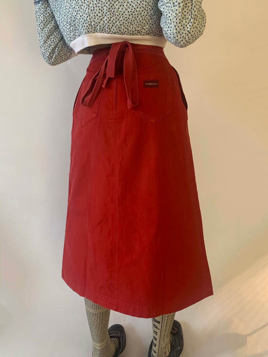 Wonderful World by Kaneko Isao Apron Skirt with Rich Embroidered Basket product image