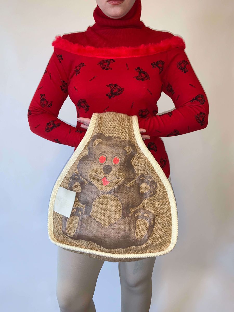 Vivienne Westwood Teddy Bear Burlap Purse product image