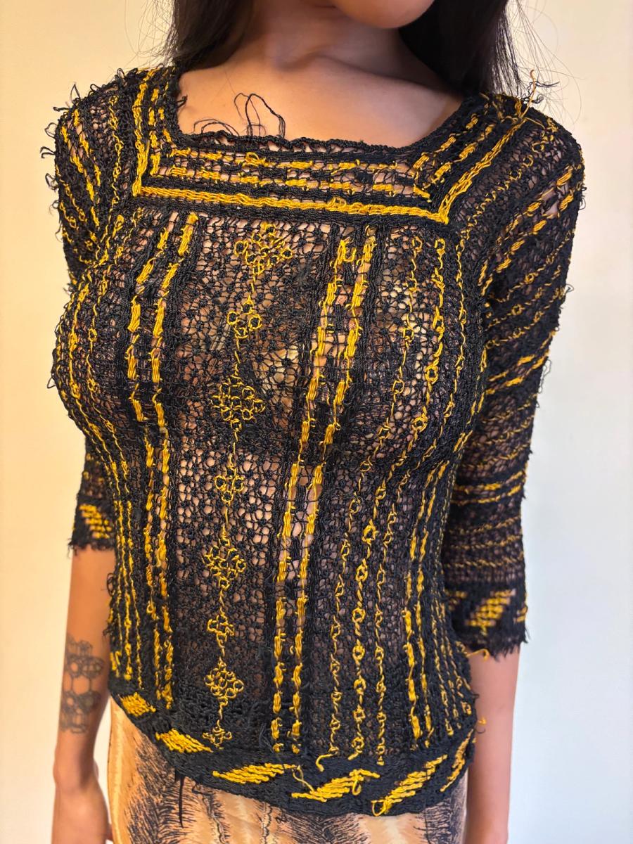 1930s Italian Handmade Knit Top product image