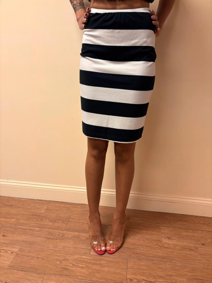 80s Norma Kamali Striped Skirt product image