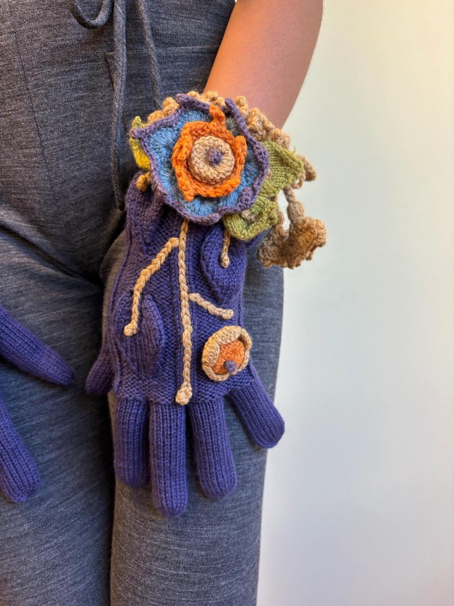 Vivienne Westwood 'On Liberty' Gloves with Crocheted Dimensional Flowers product image
