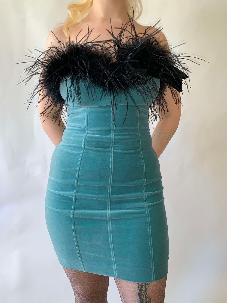 Chantal Thomass Feathered Cocktail Gown  product image