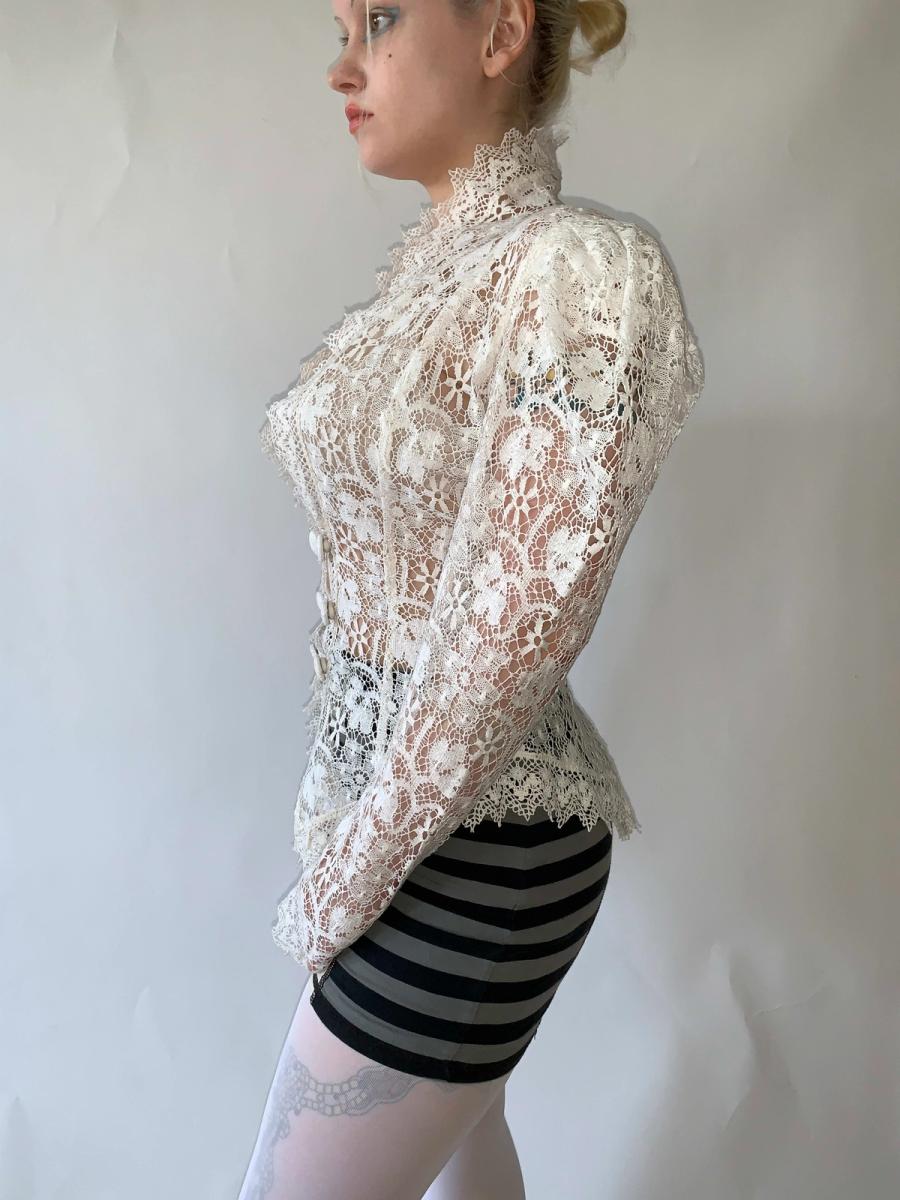 Norma Kamali 80s Does Victorian Lace Jacket product image