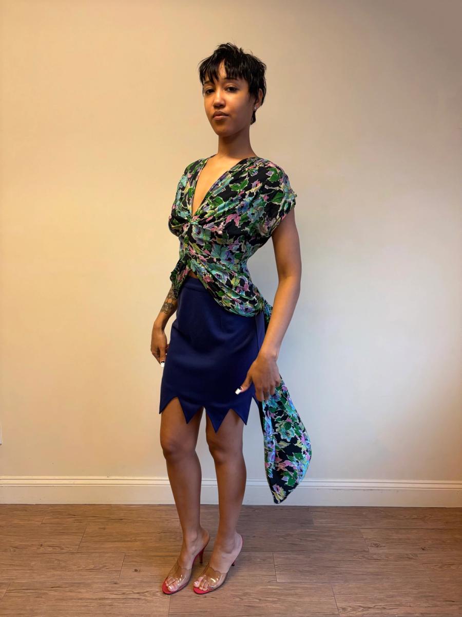 1940s Floral Bustle Top product image