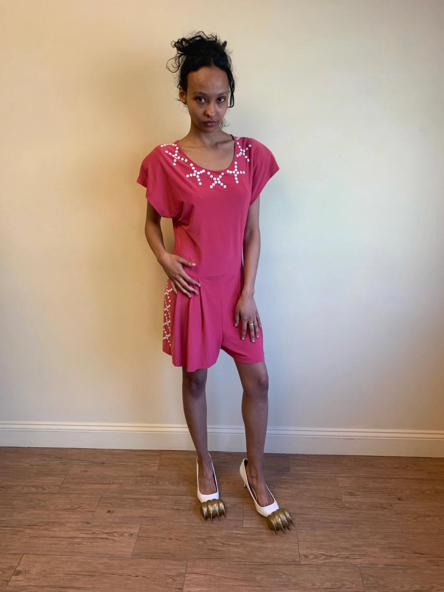 Norma Kamali OMO Studded Romper product image