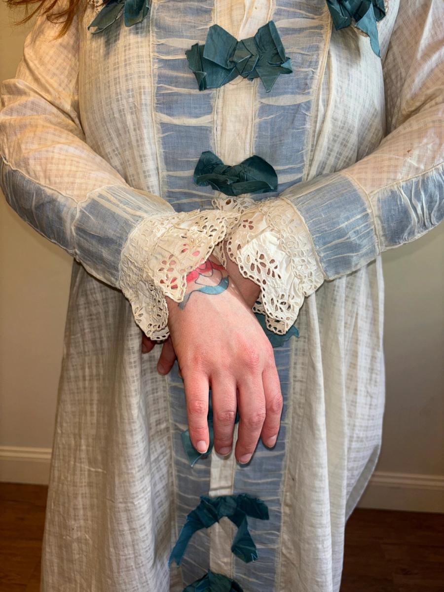Victorian Dressing Gown with Blue Ribbons product image