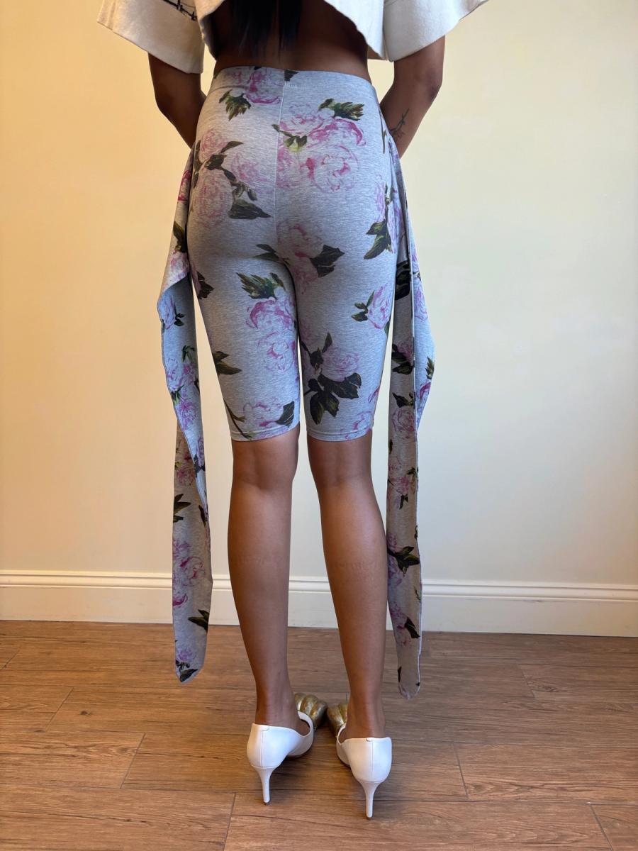 Jeremy Scott Rose Print Wrap Bike Shorts product image