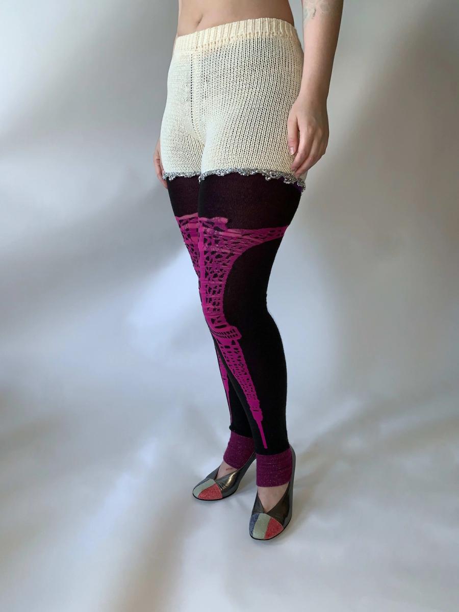Nozomi Ishiguro Knit Tinsel Shorts product image