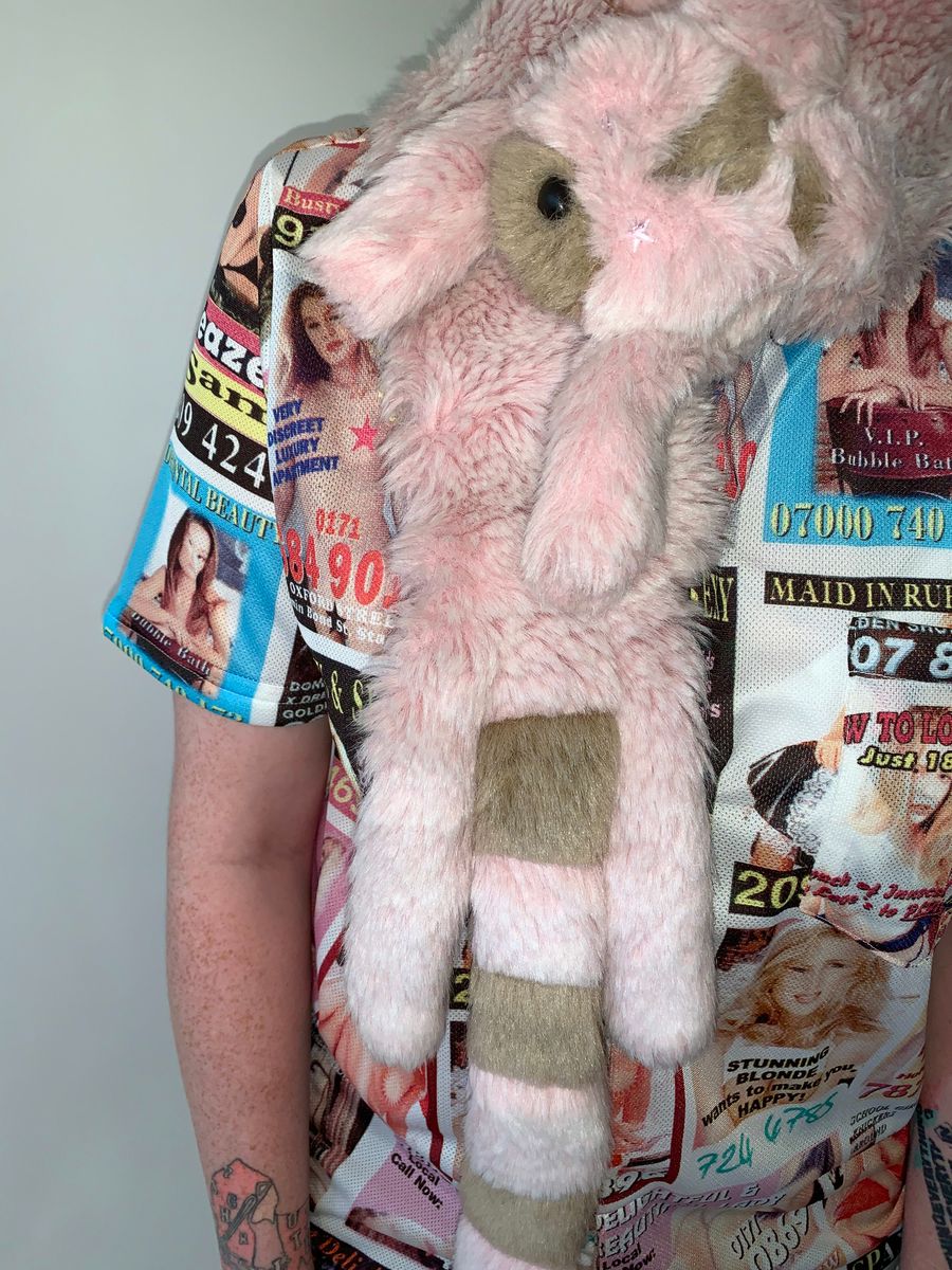 MILK Faux Fur Pink Animal Scarf product image