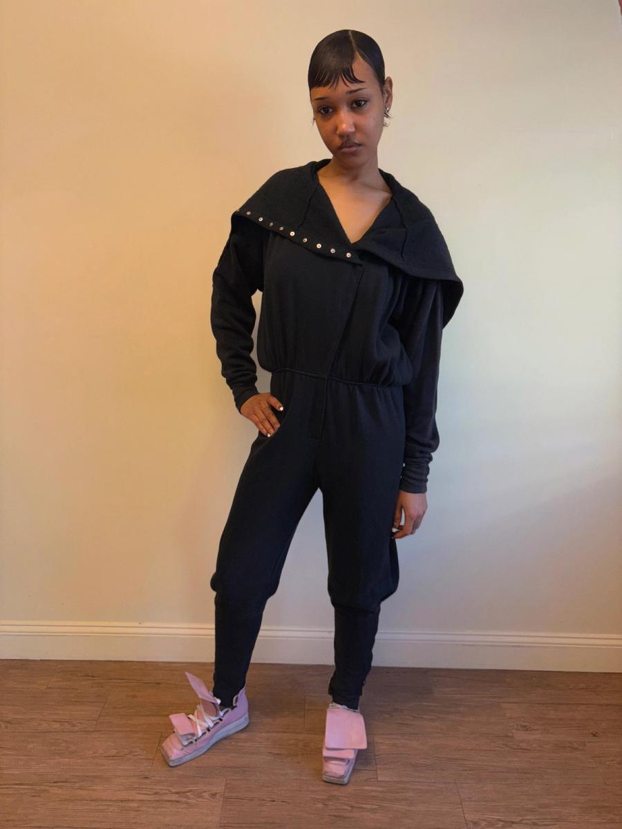 1980s Norma Kamali OMO Snap Sweatshirt Suit  product image