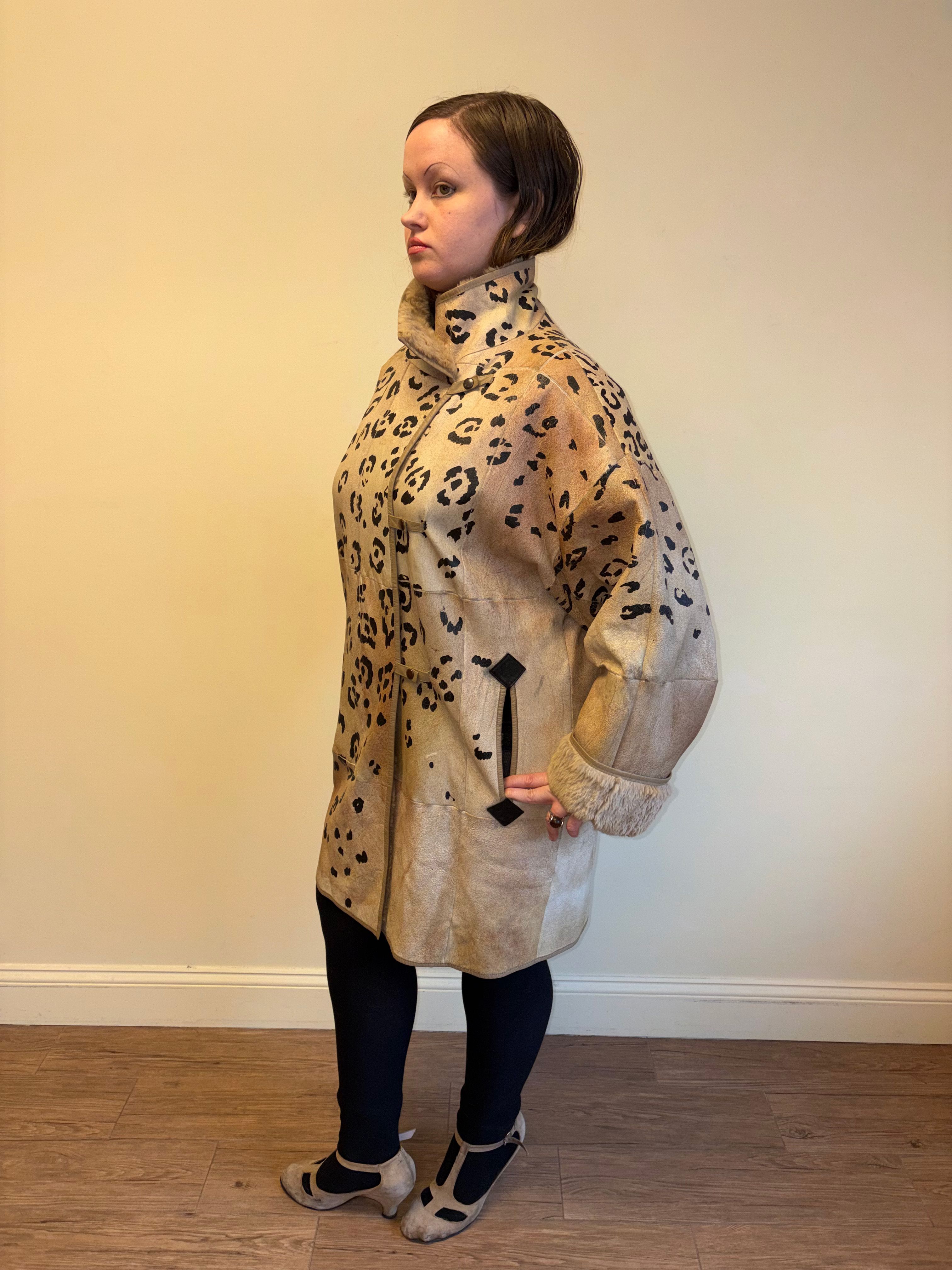 80s Krizia Painted Leopard Jacket