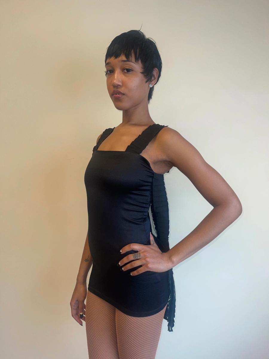 Emilio Cavallini Deadstock Micro-Mini Dress With Cape product image
