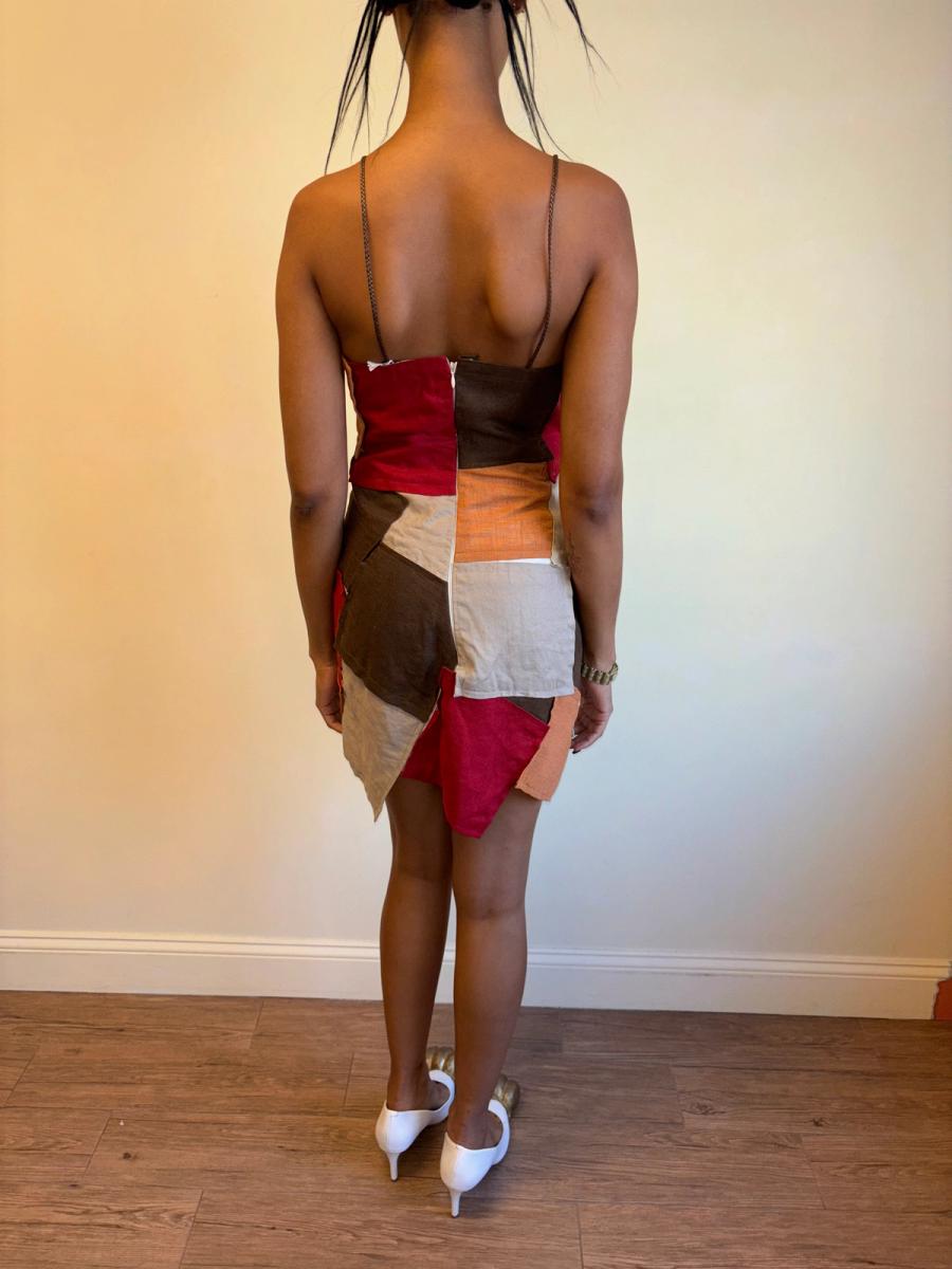 90s Italian Patchwork Dress product image