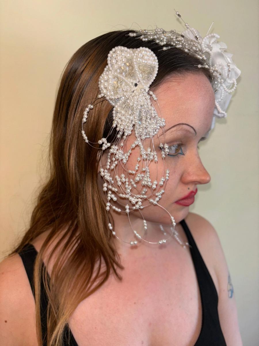 80s Italian Pearl Wedding Hair Comb Set product image