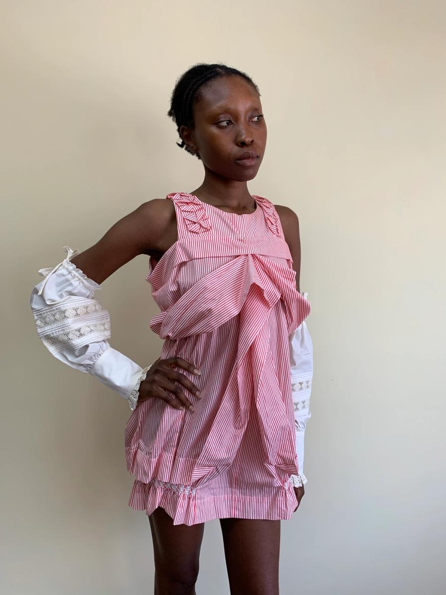 Bernhard Willhelm Candy Stripe Pleated Dress product image