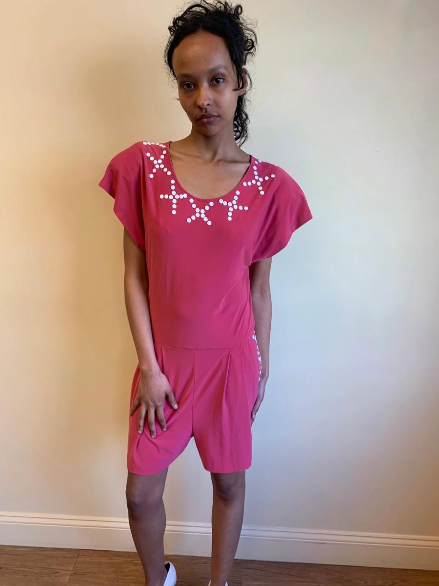 Norma Kamali OMO Studded Romper product image
