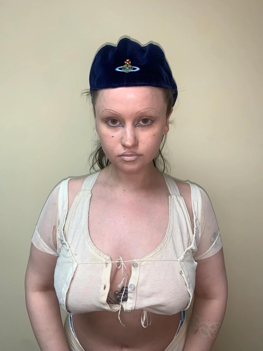 90s Vivienne Westwood Royal Blue Velvet Orb Cap product image