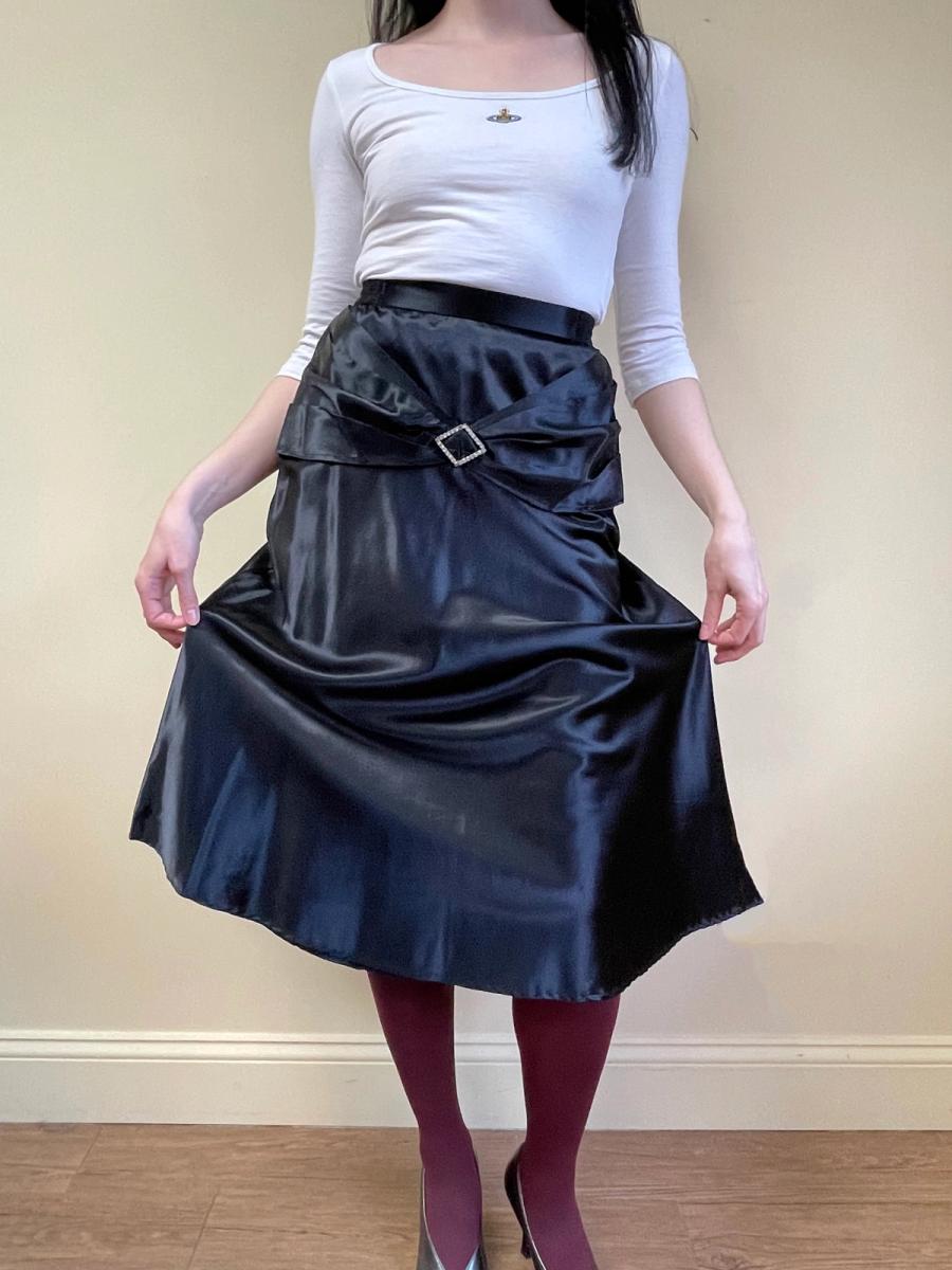 Zandra Rhodes Liquid Satin Skirt with Diamanté product image