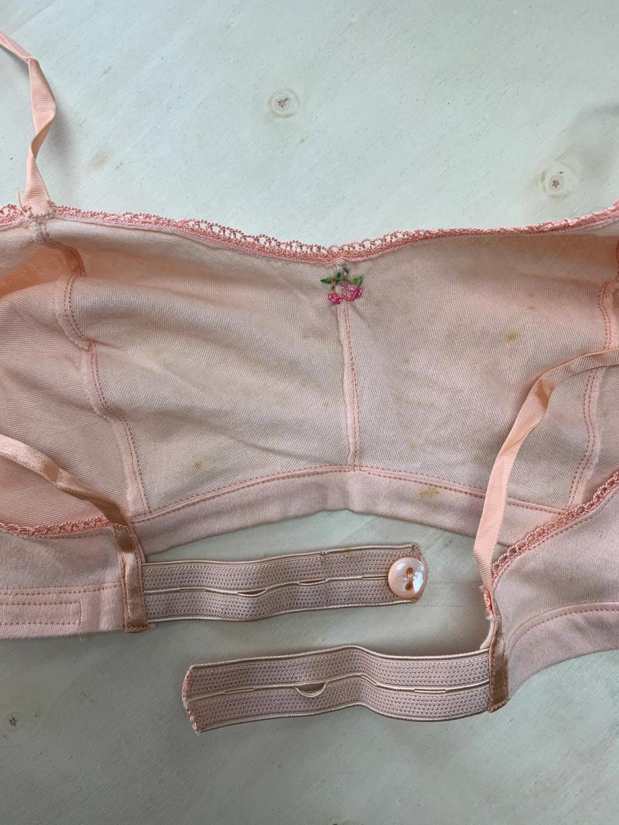 1930s Pink Cotton Bra product image