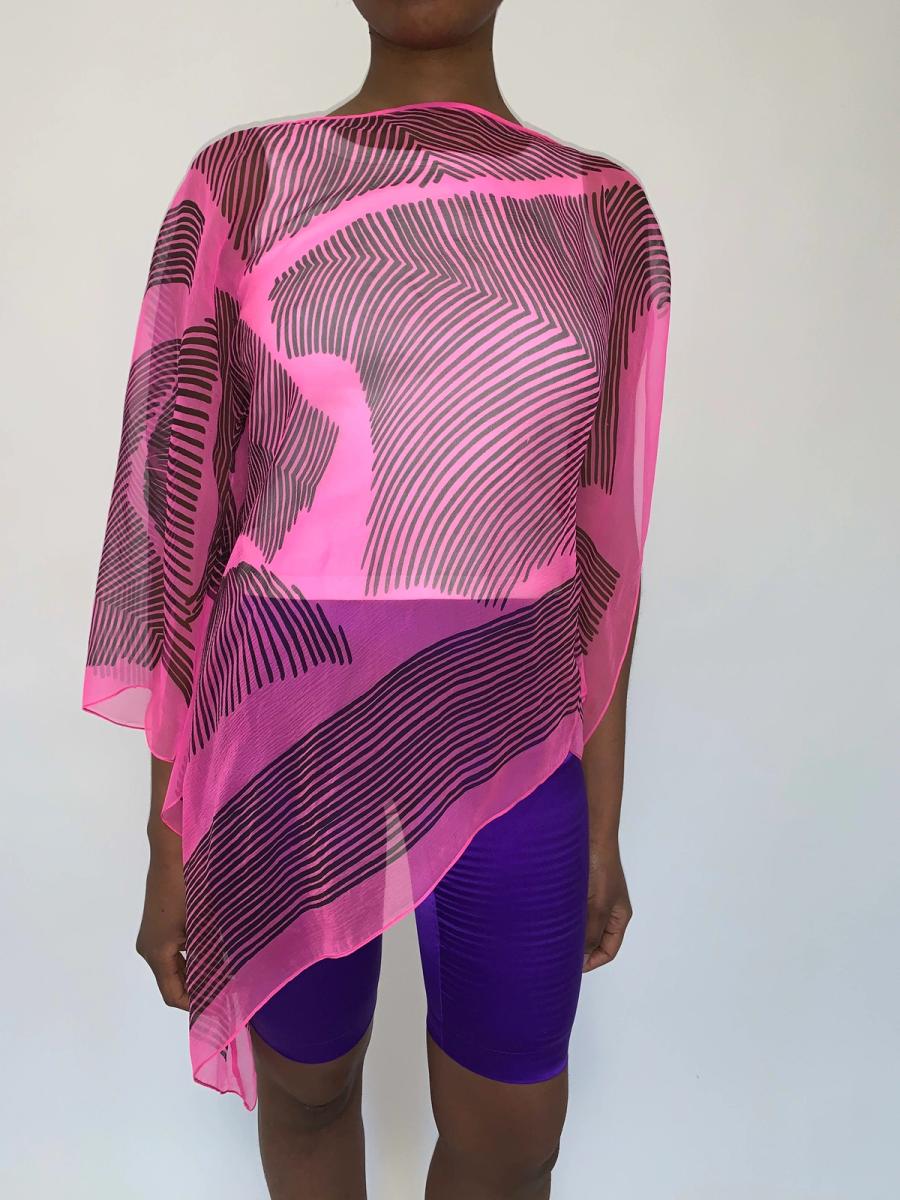 Zandra Rhodes 1980s Asymmetrical Tunic product image