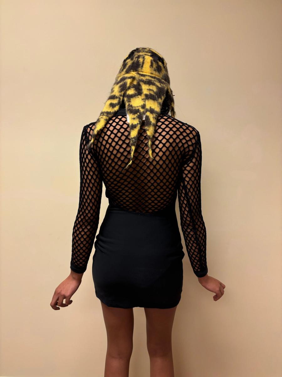 90s Chantal Thomass Chenille Fishnet Dress product image