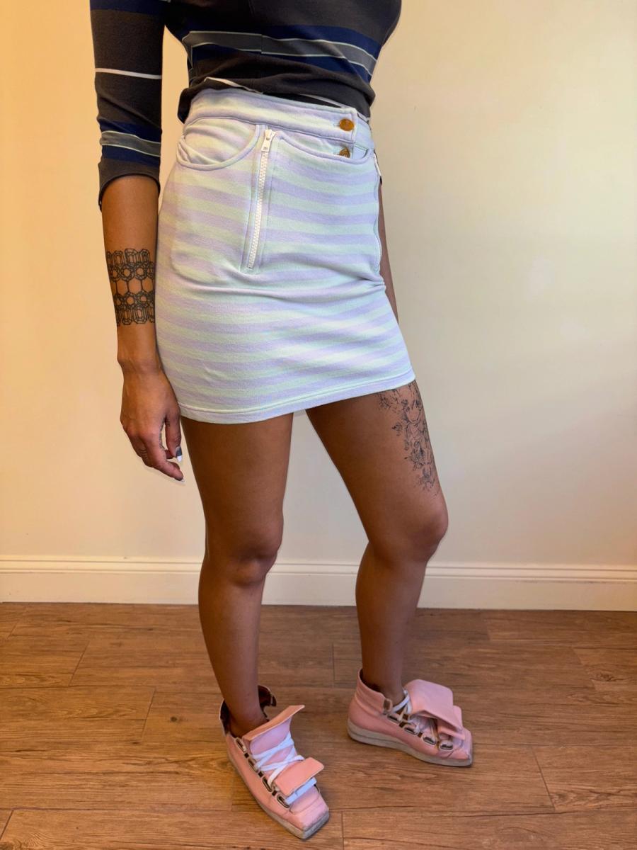 90s Vivienne Westwood Striped Flap Front Skirt product image