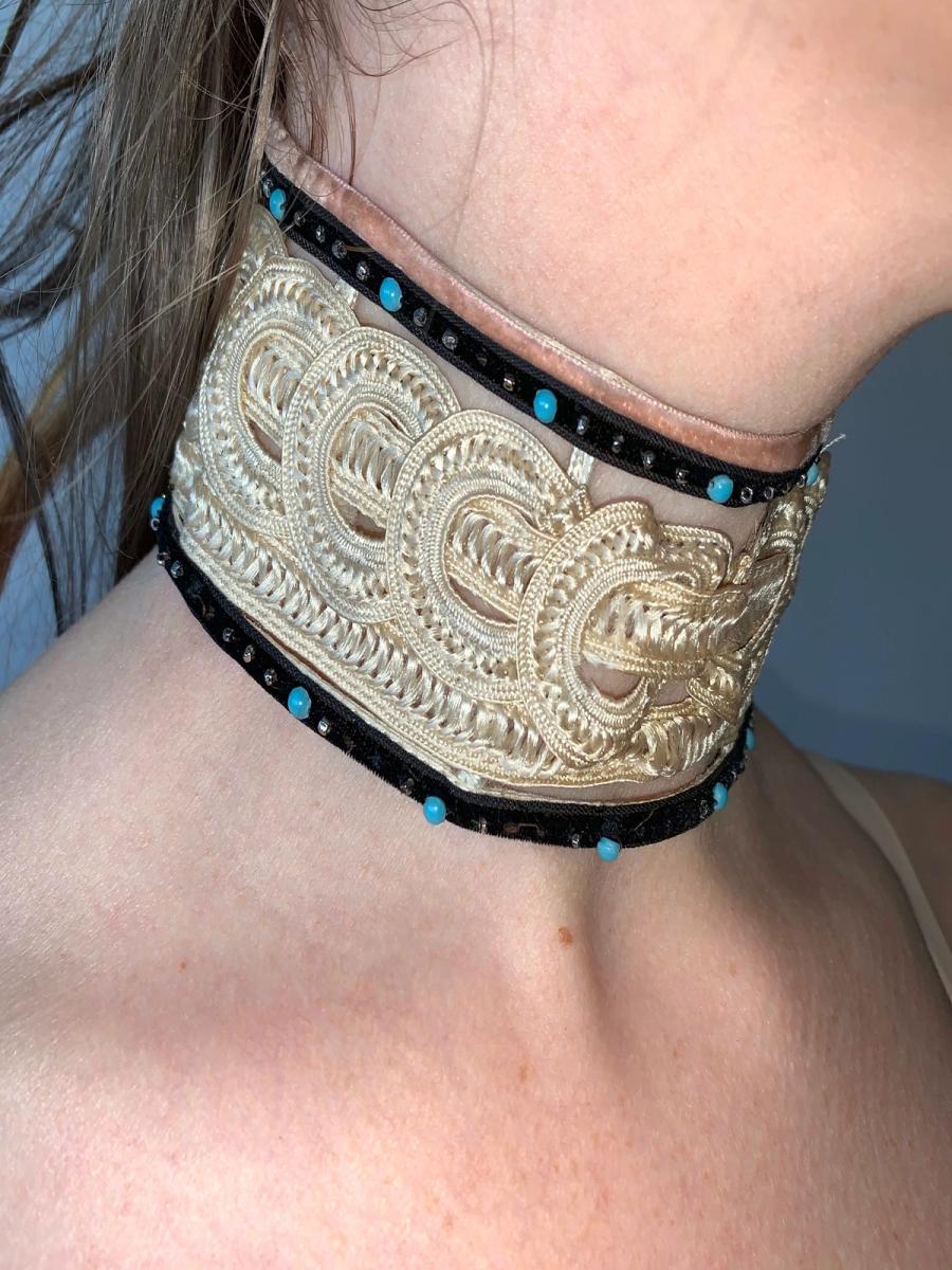 Victorian Woven Collar "Choker" 