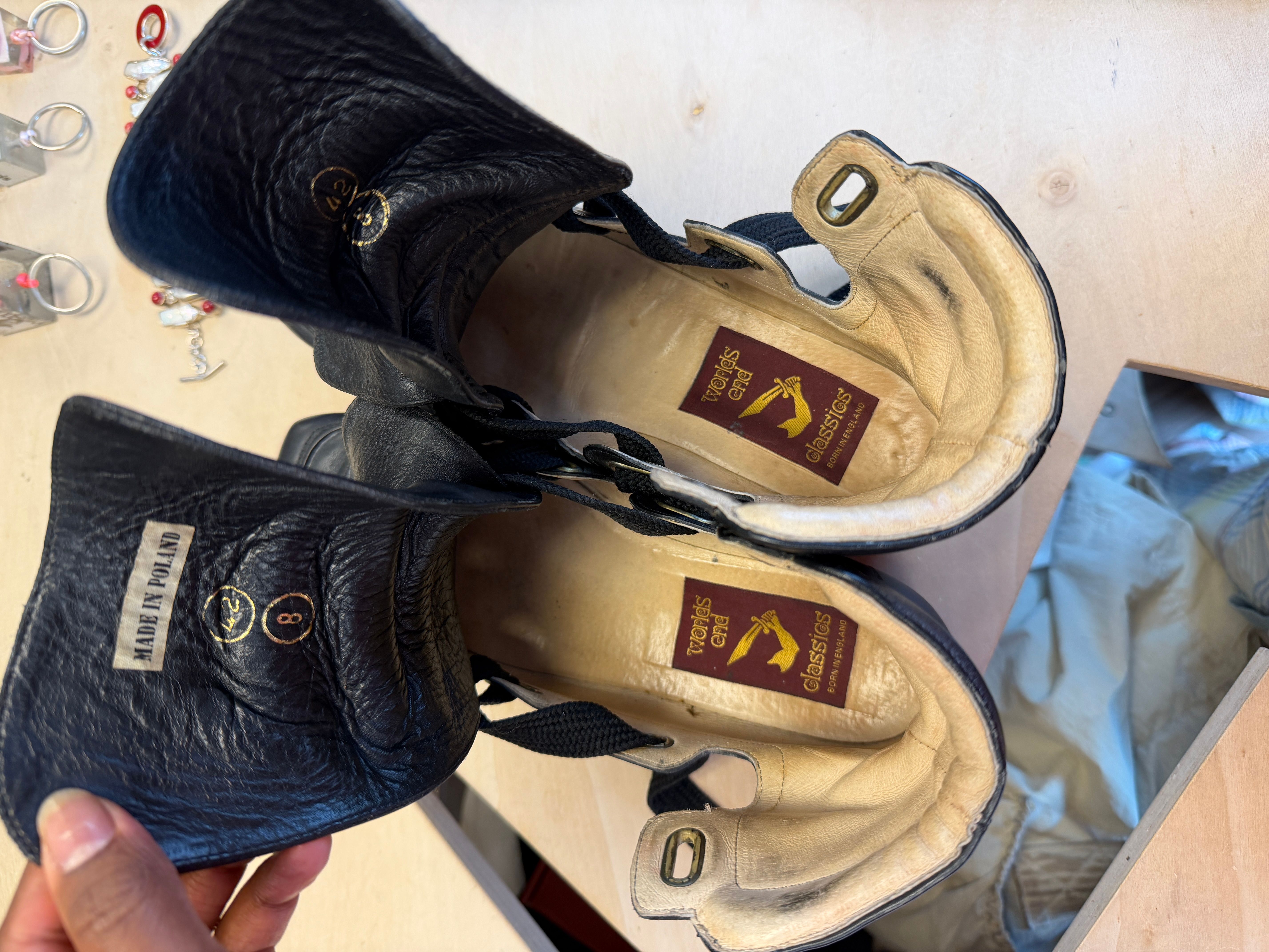 Vintage Vivienne Westwood Black Three Tongue Trainers