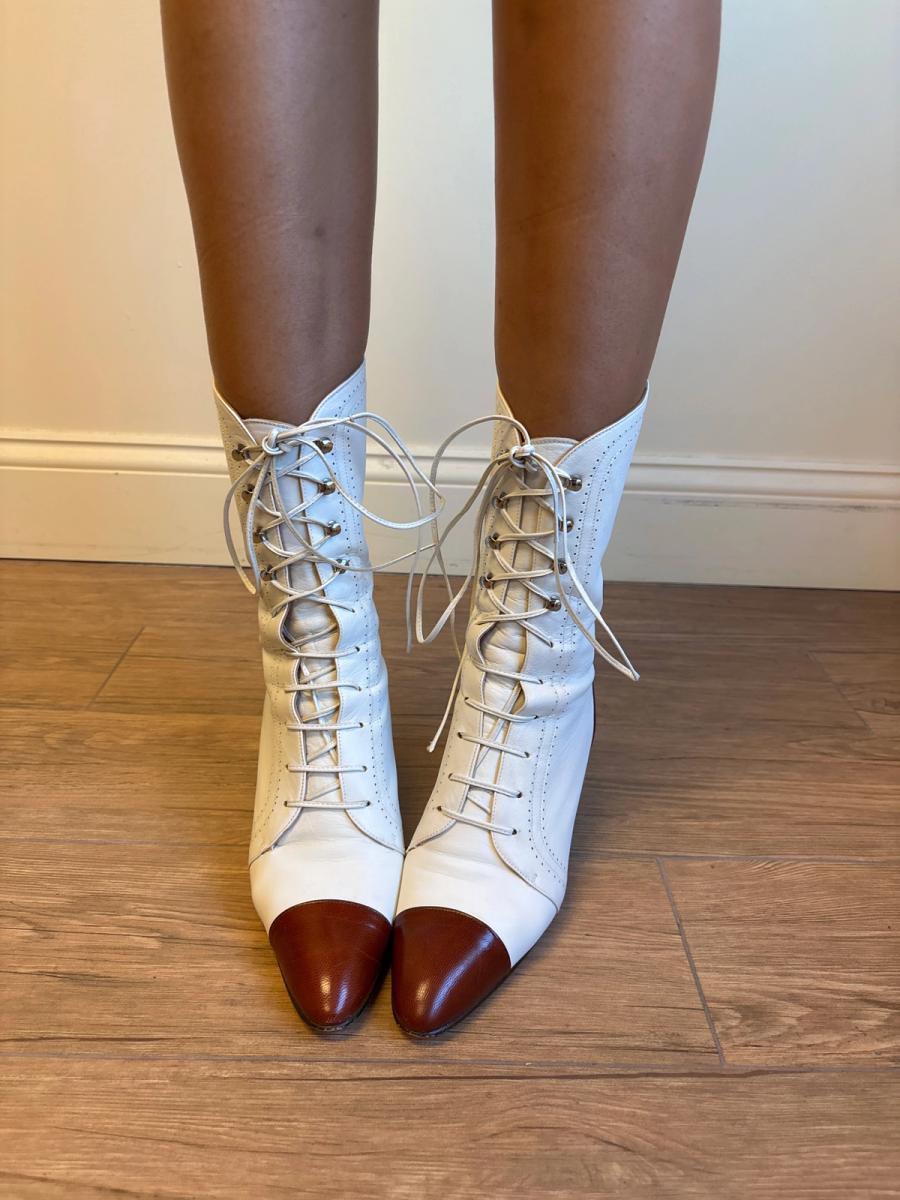 80s Norma Kamali Leather Boots product image