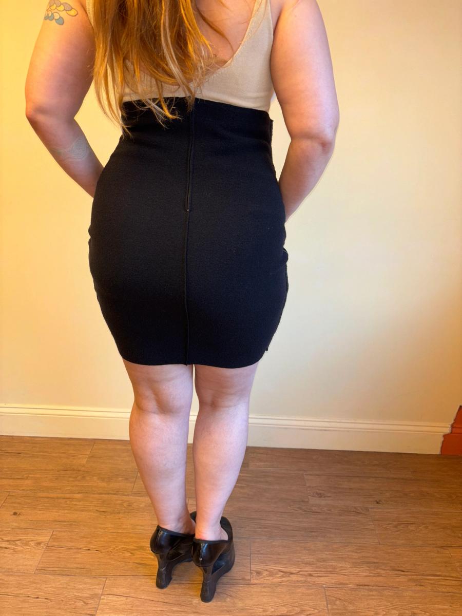 Krizia Knit Pencil Skirt with Pockets and Metal Accent product image