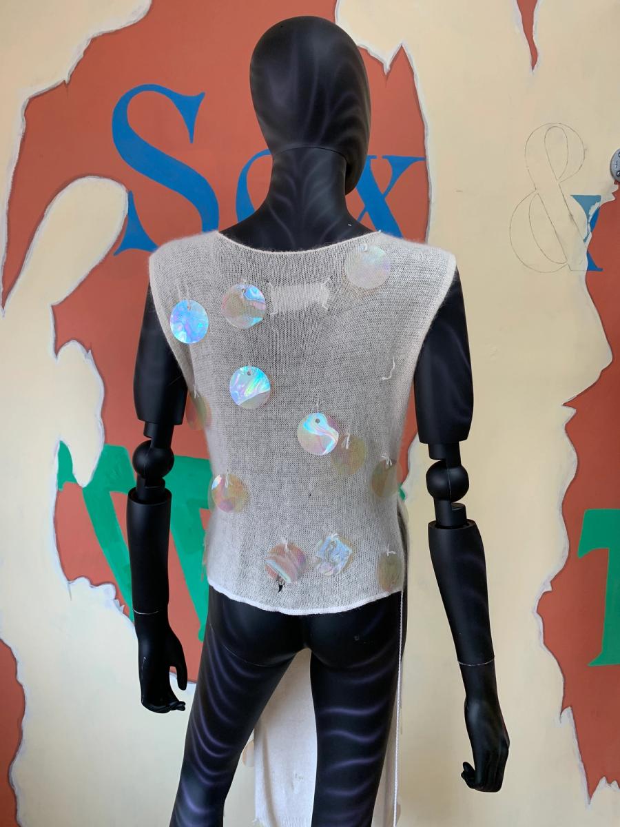 Maison Martin Margiela Knit Tunic With Oversize Sequins product image