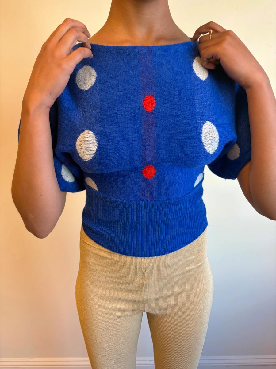 80s Dorothée Bis Polka Dot Sweater product image