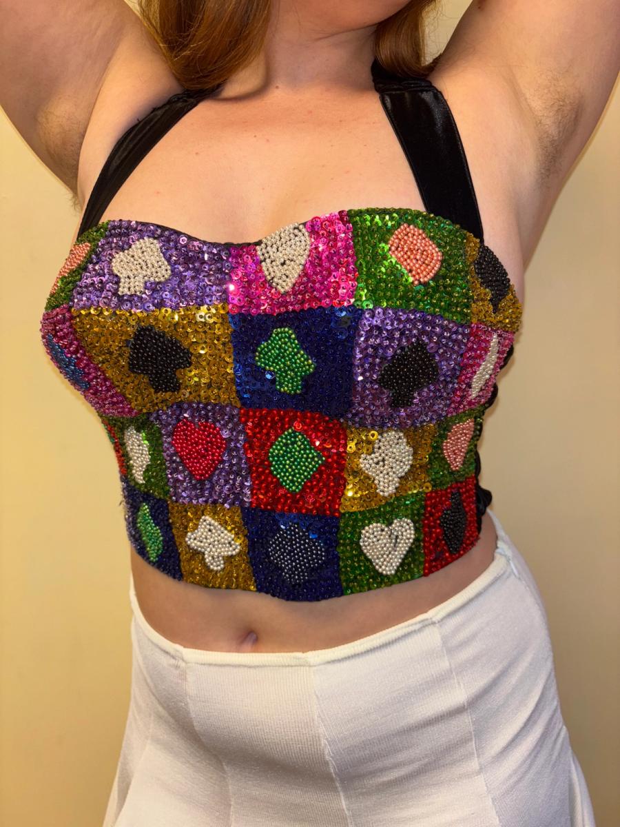 80s Sequin Card Game Bustier product image