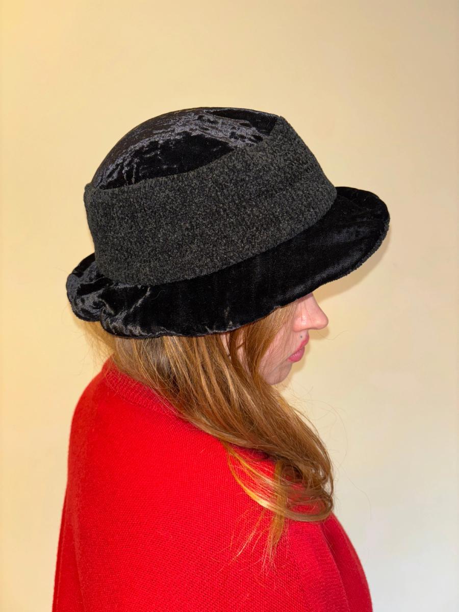 90s Chantal Thomass Black Chenille Hat product image