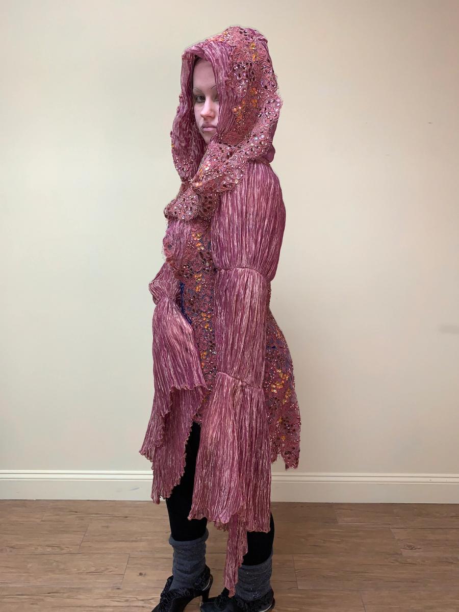 Gaultier Homme Hooded Lamé Jacket with Alençon Lace product image