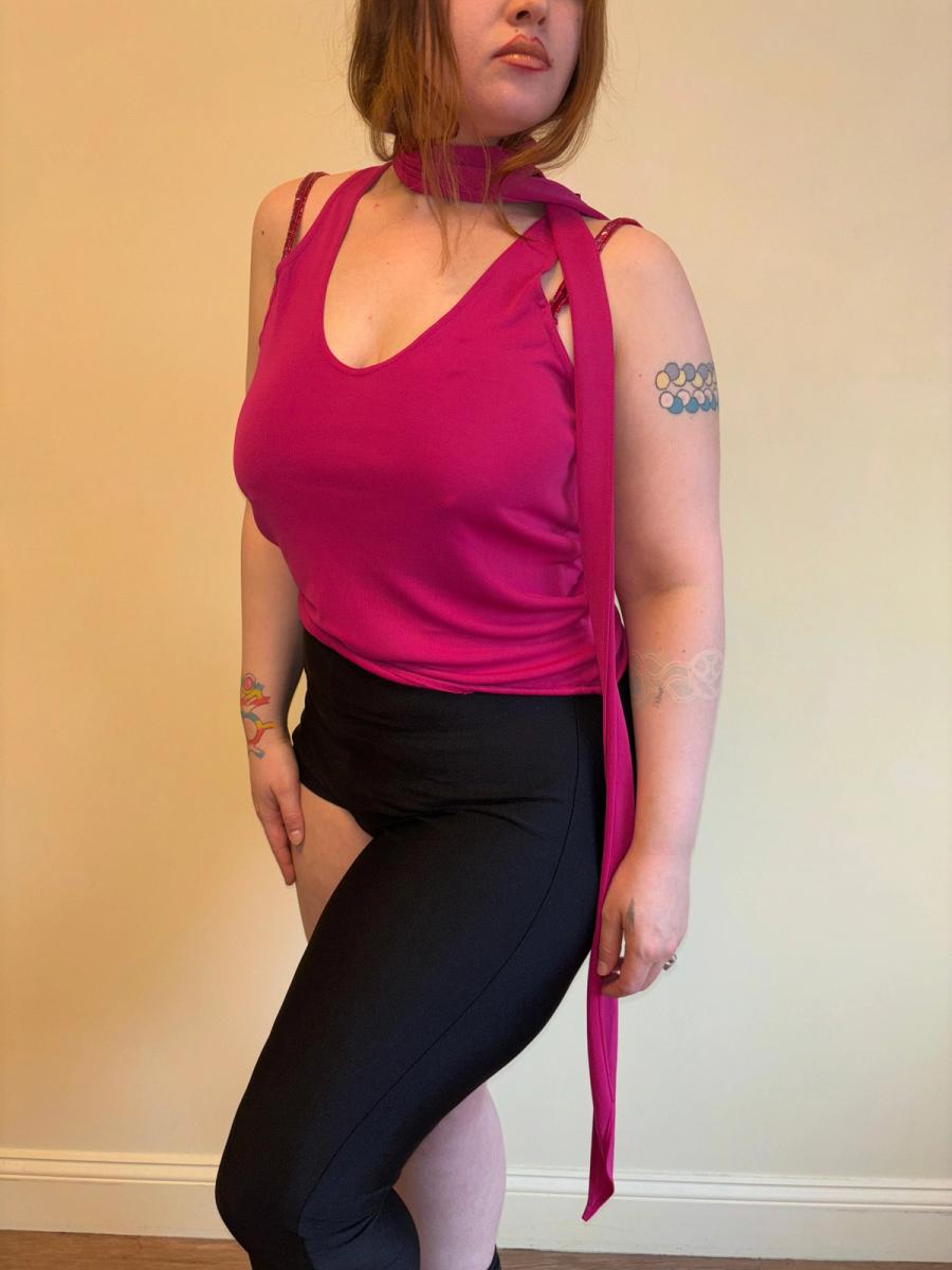 Lolita Lempicka Pink Scarf Tanktop