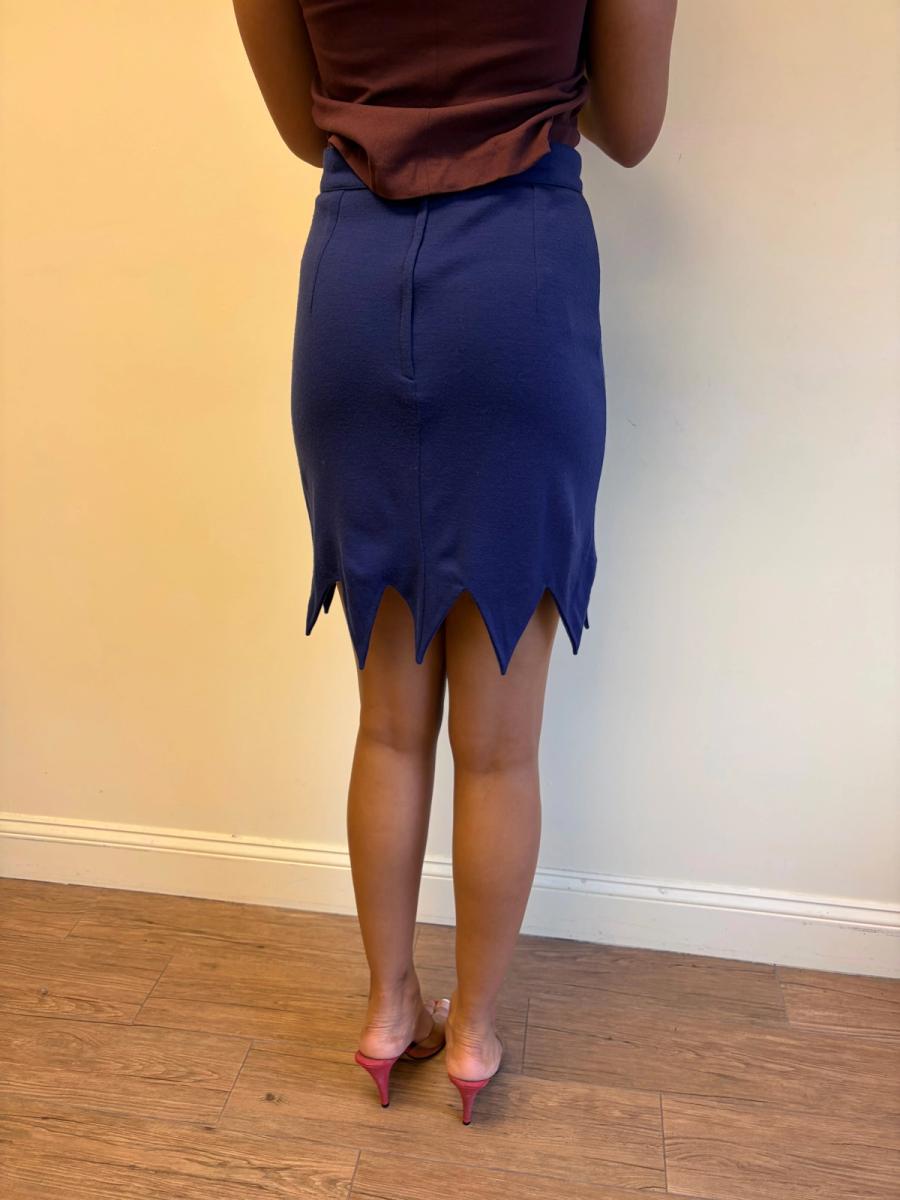 90s Chantal Thomass Purple Jagged Hem Skirt product image