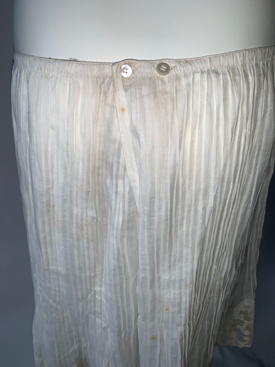 French Antique Hand- Pleated Lace Bloomers product image