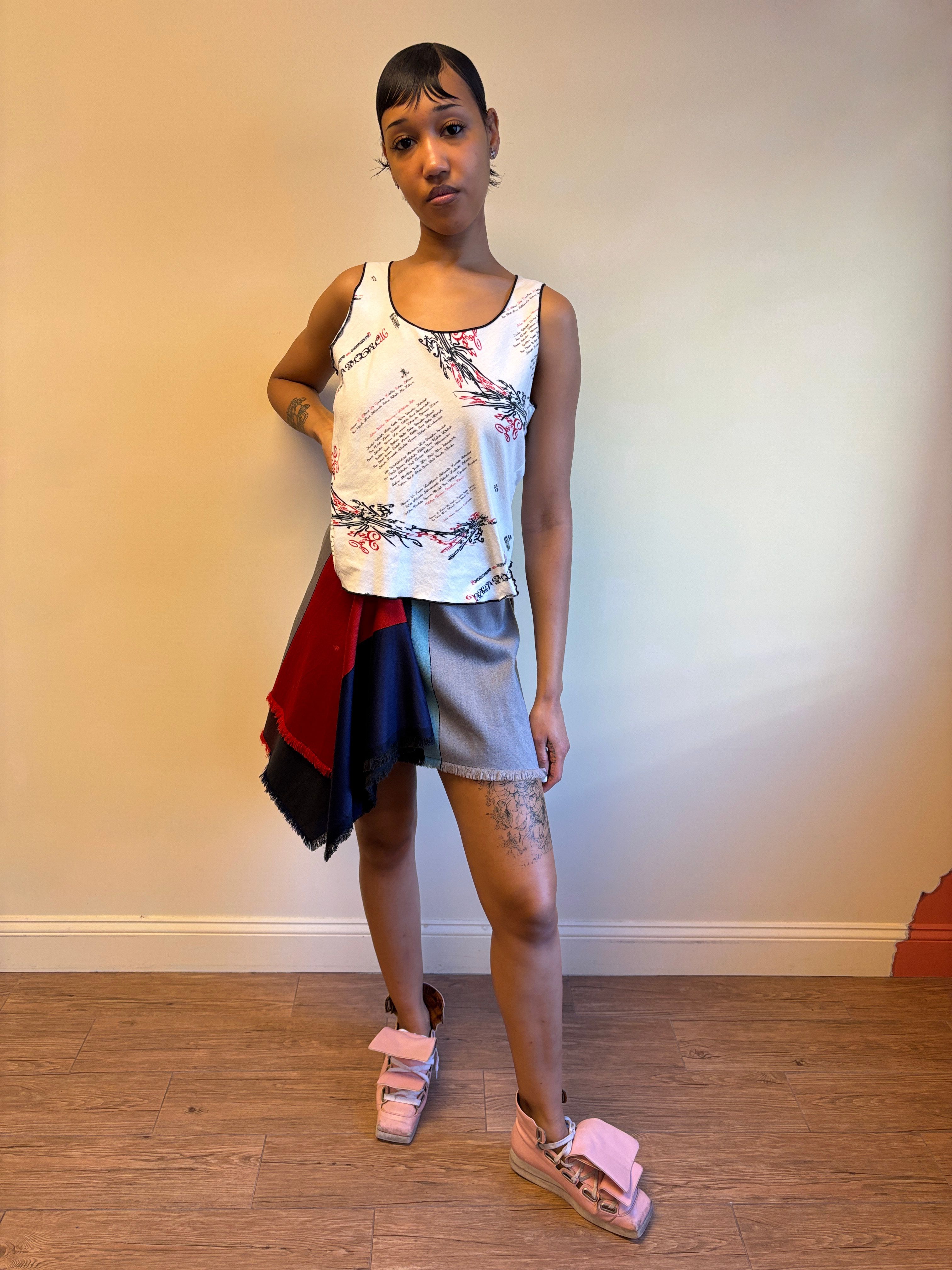 Issey Miyake SS 2004 Tattoo Art Nouveau Tank Top