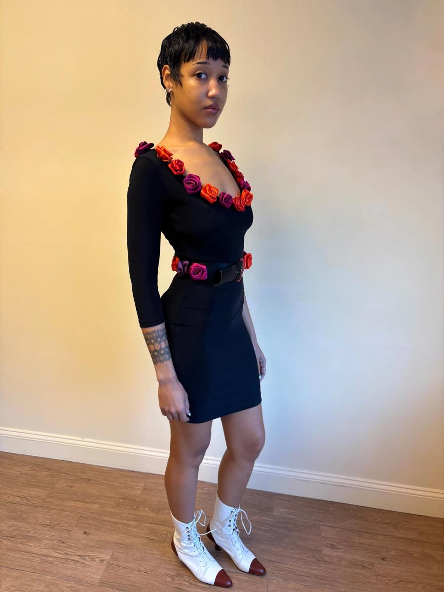 90s Chantal Thomass Flower Dress with Matching Belt product image