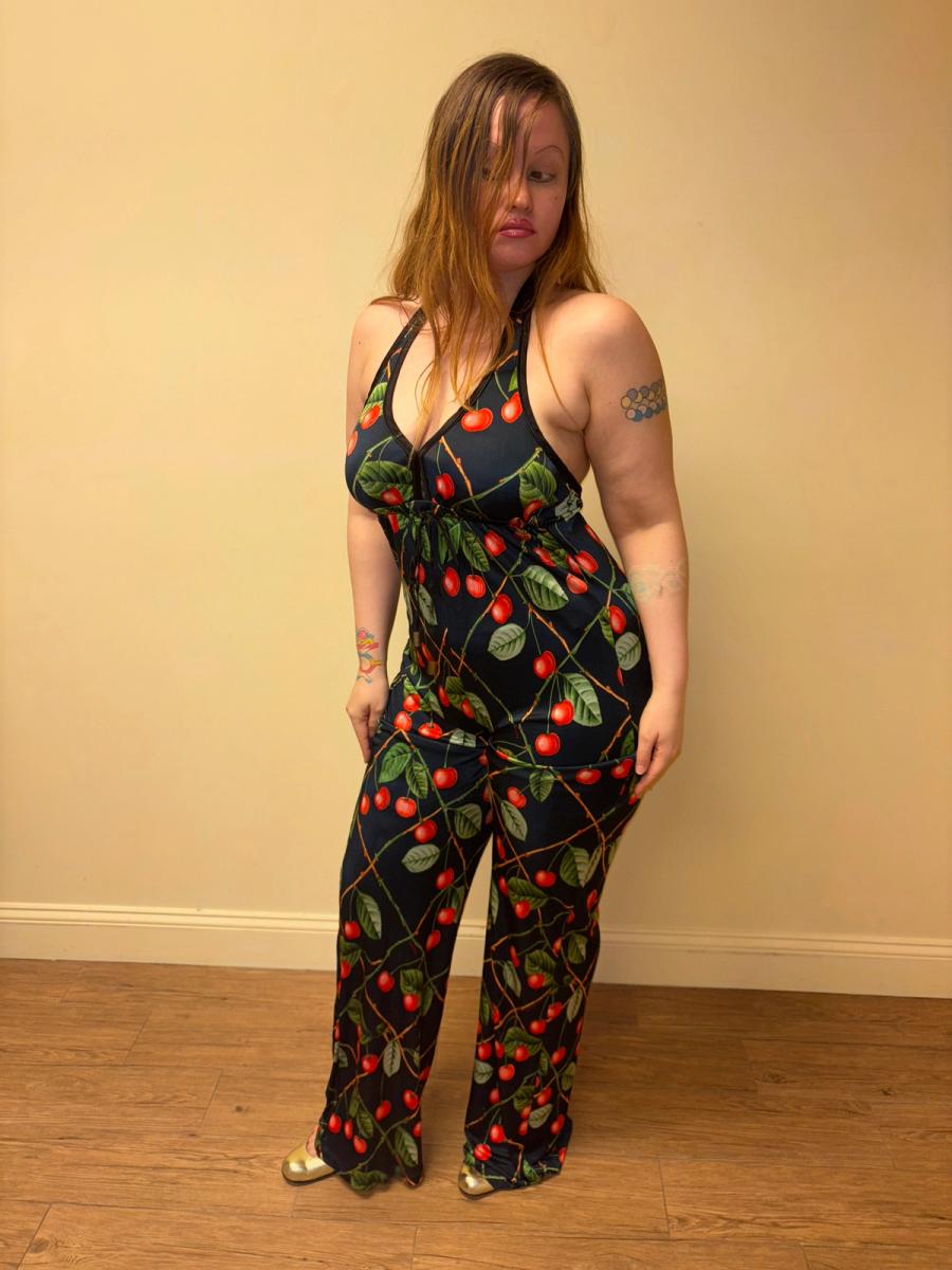 Galliano 30's Inspired Cherry Jumpsuit product image