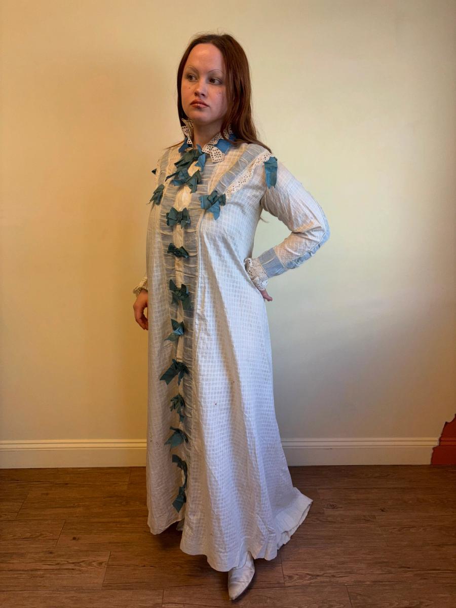 Victorian Dressing Gown with Blue Ribbons product image
