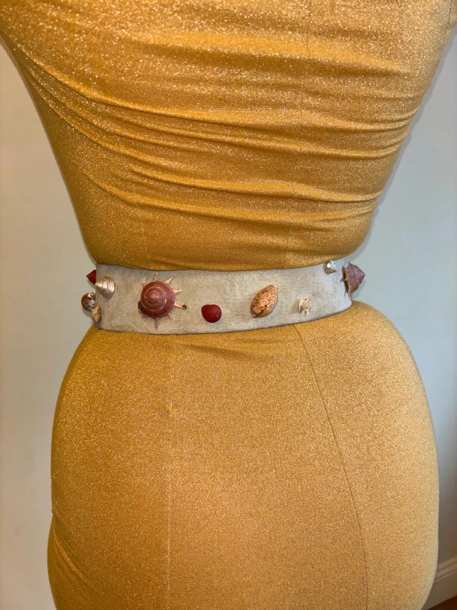 80s Chantal Thomass Suede Shell Belt product image