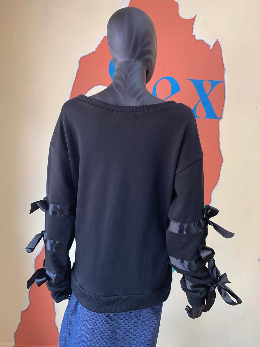 Bio- Politics Skull Sweatshirt with Bow Sleeves product image