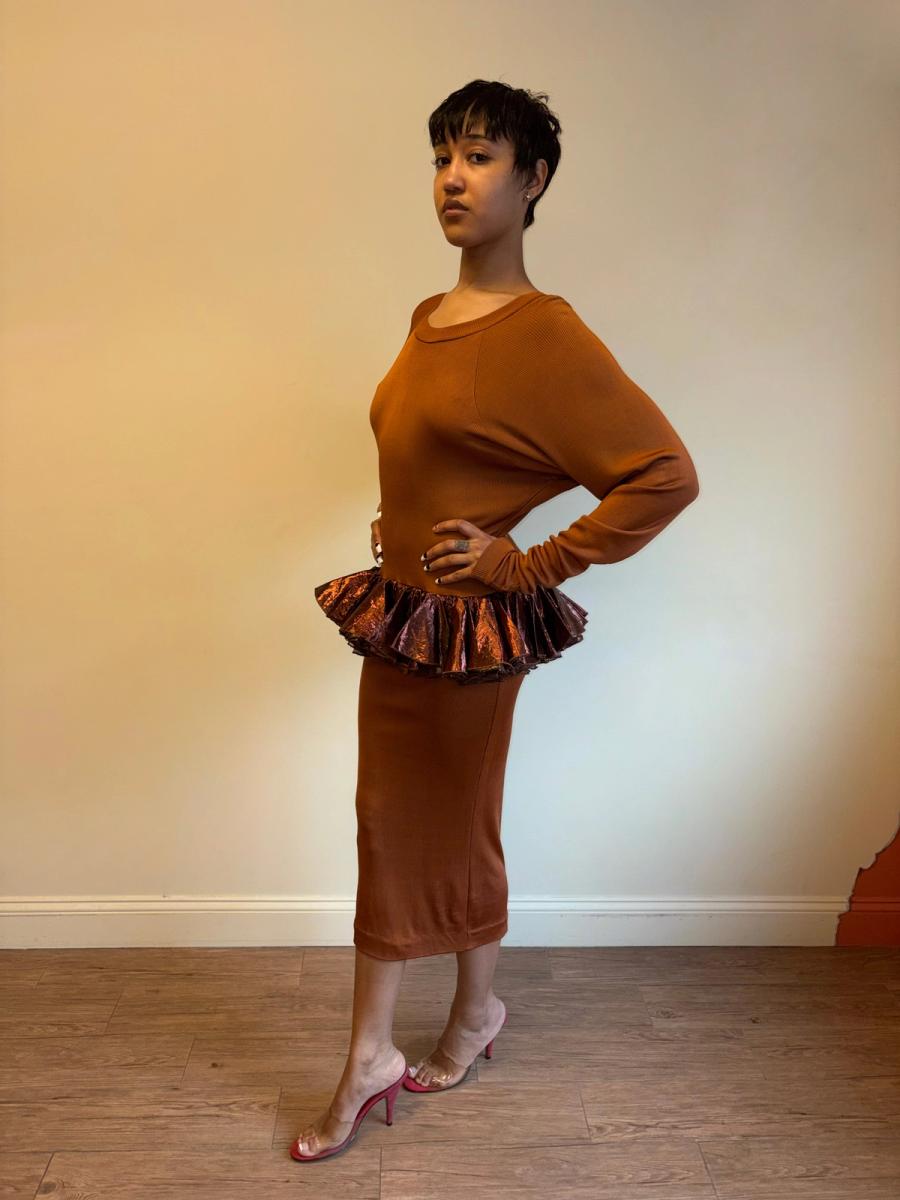 80s Chantal Thomass Dress with Flounce Detail product image