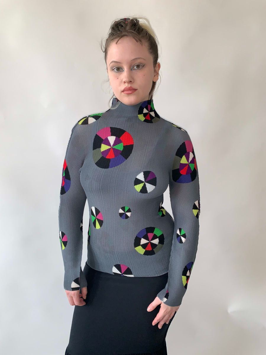 Issey Miyake Abstract Circle Pleated Shirt product image