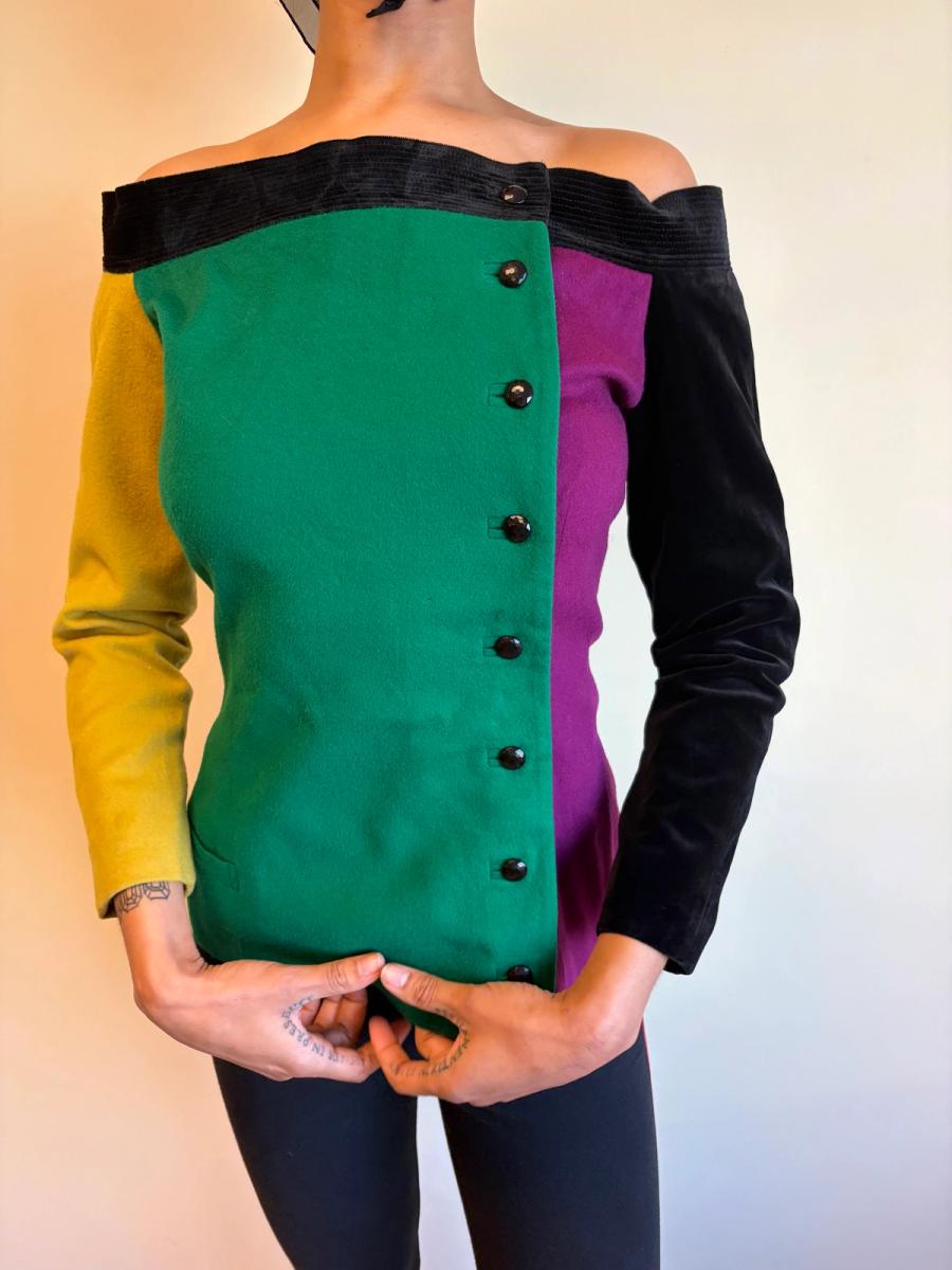80s Gianni Versace Colorblock Jacket product image